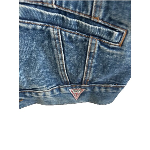 EUC VTG Y2K 90s Guess Hooded Plaid Jean Jacket USA Trucker Denim Rare L - Picture 5 of 12